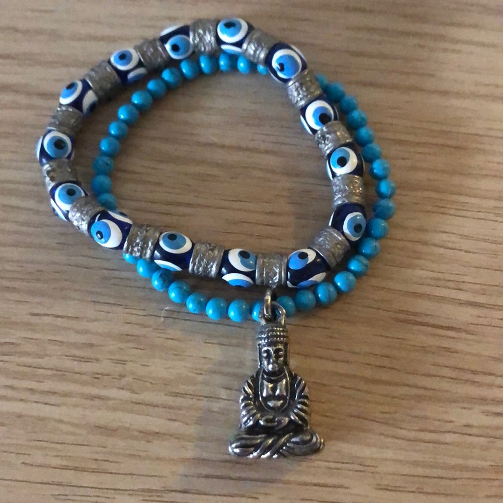 Turkish eye bracelet set 🍋